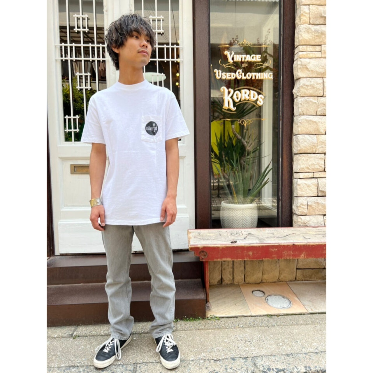 90s Levi's "1WASH" Silver Tab Tee MADE IN USA  Size L