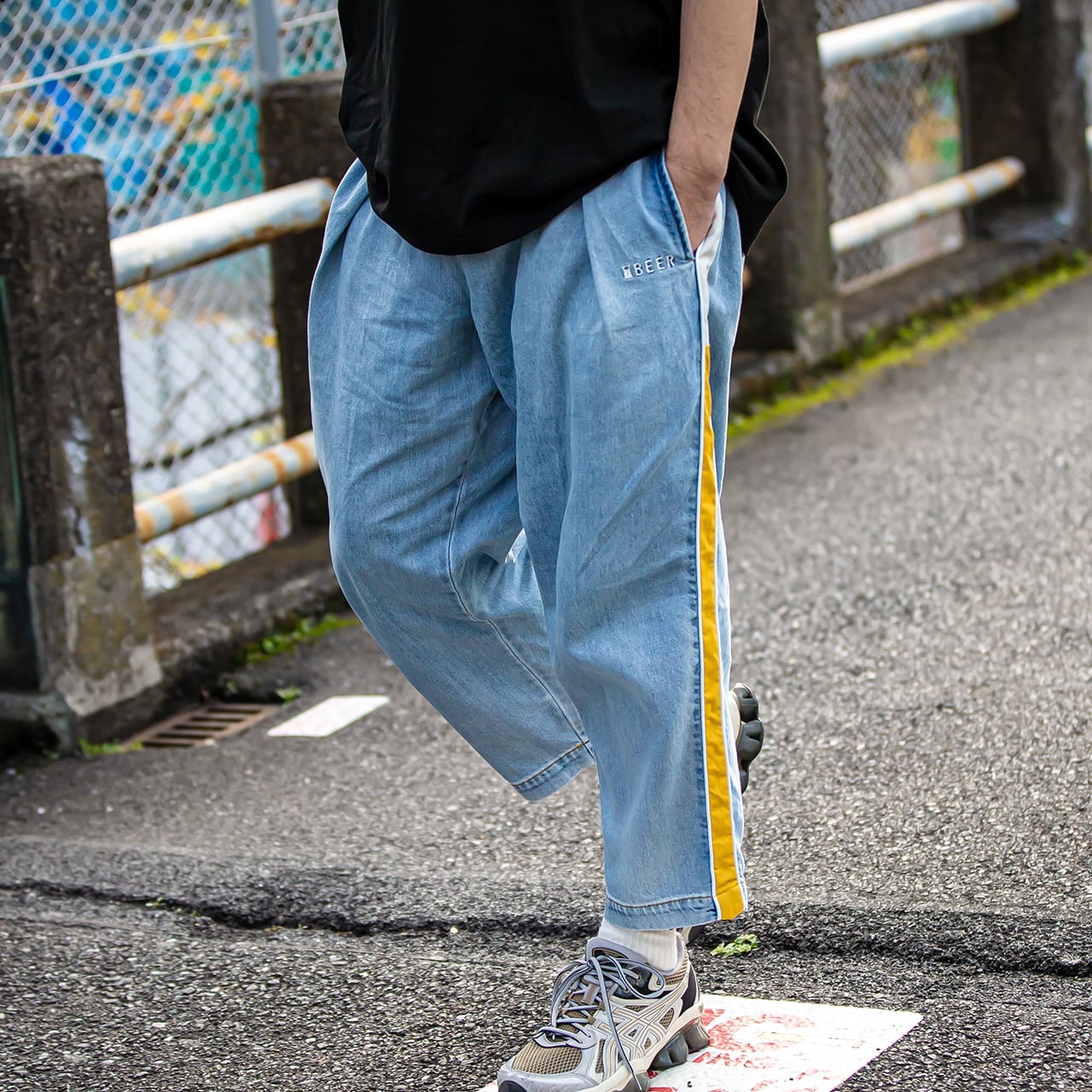 BEER ワンサイズ・サーカスパンツ サックス（男女兼用） | BEER