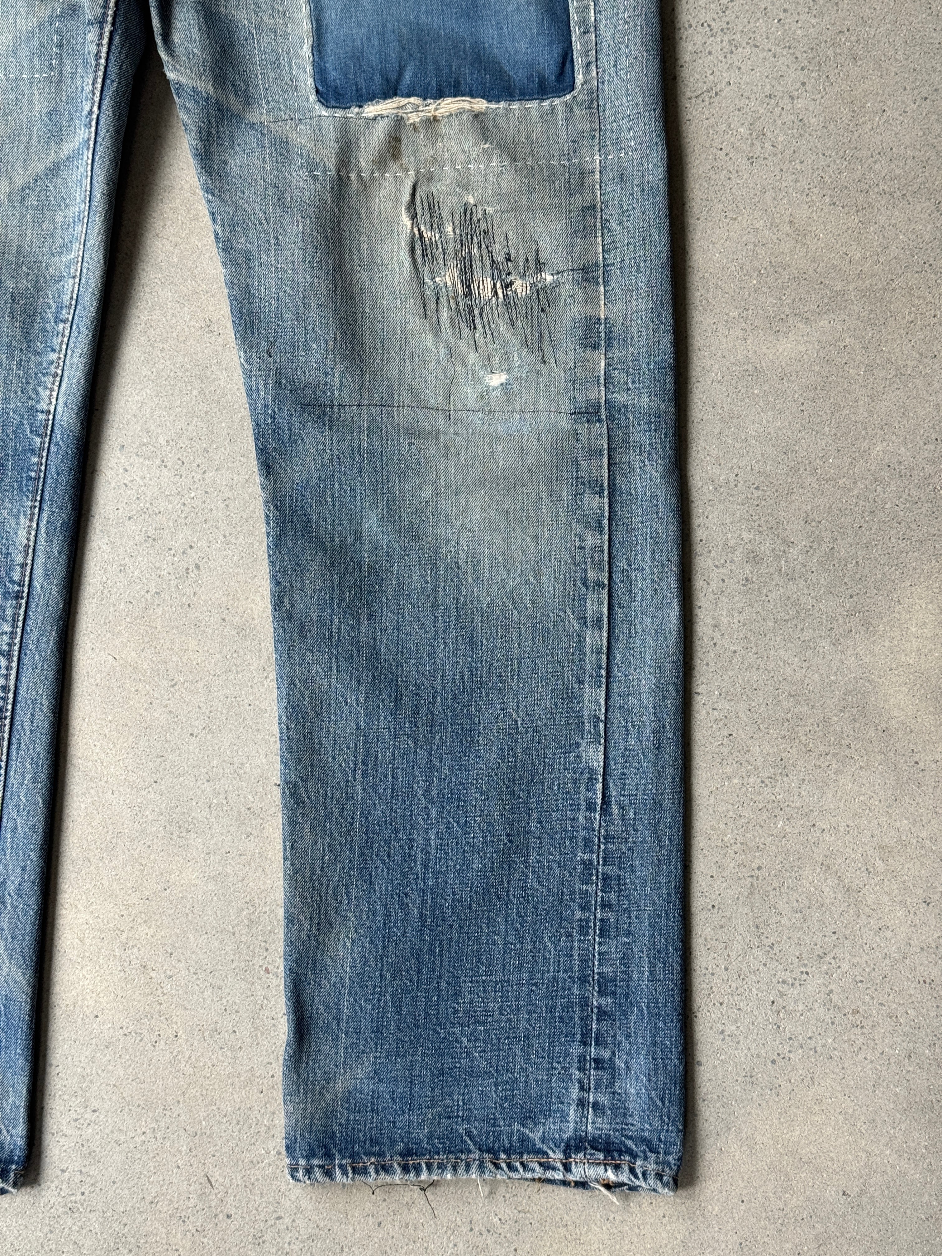 70's Vintage Levi's 501 66 Single Patchwork Denim Jeans | KLIPP