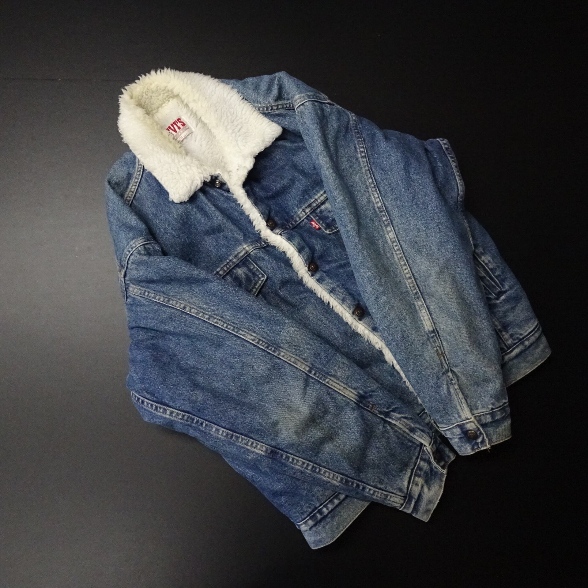 80s USA製 Levi's リーバイス 70609 ボアデニムジャケット 870工場 80