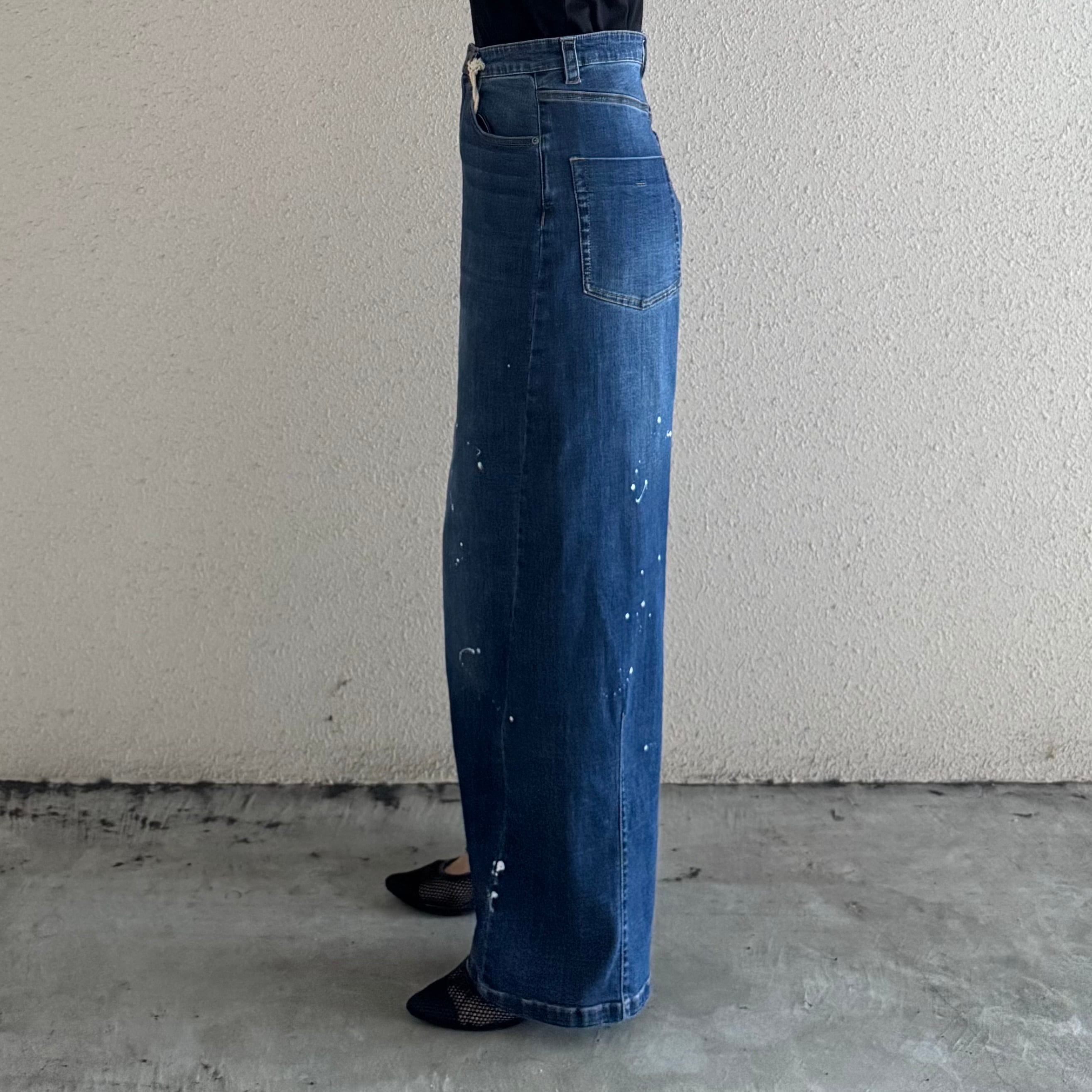 ayane】ペイント加工バレルレッグデニムパンツ 875815 アヤン | VIVONE