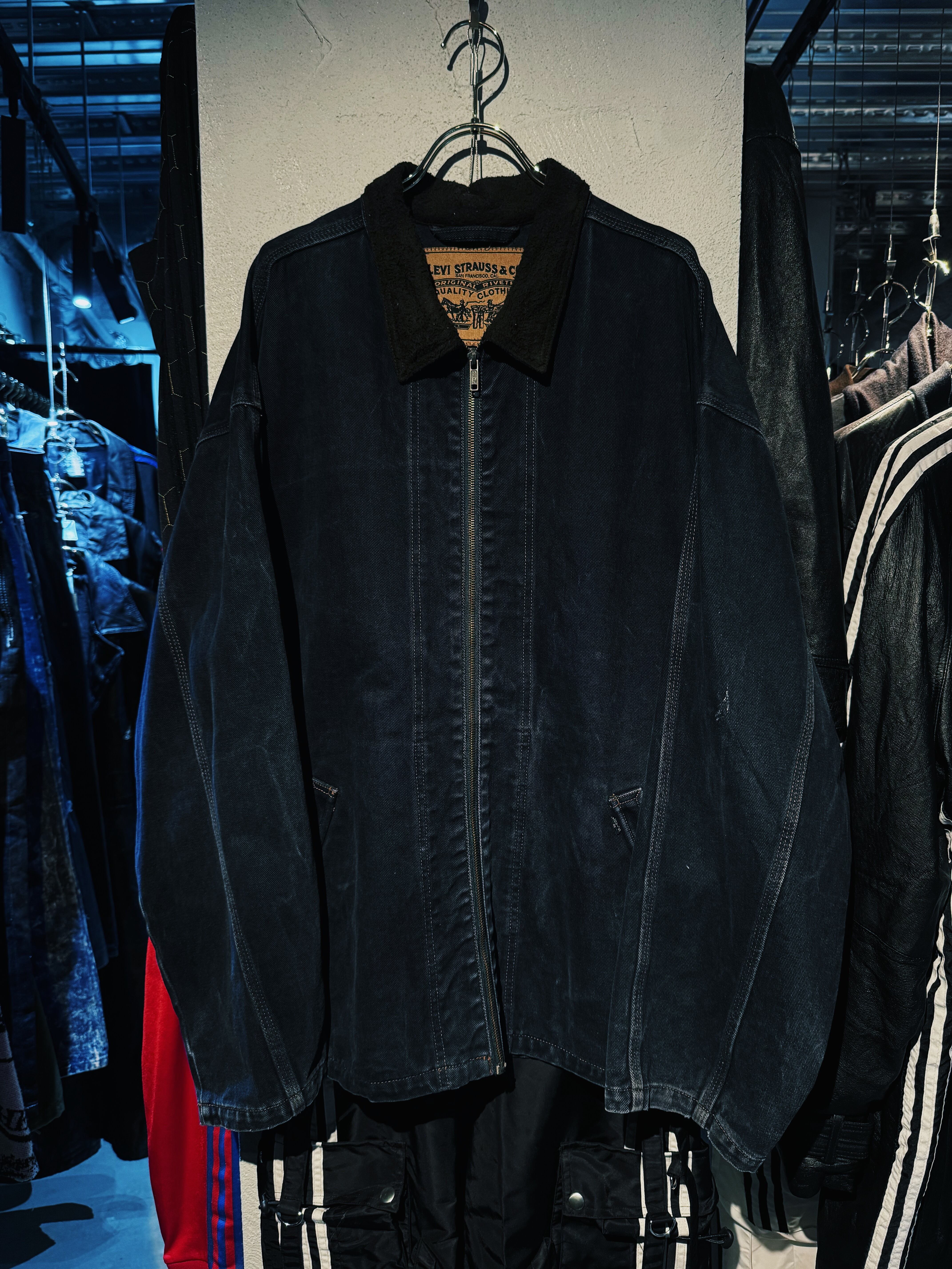 【D4C】vintage "Levi's" suede switching collor design denim jacket