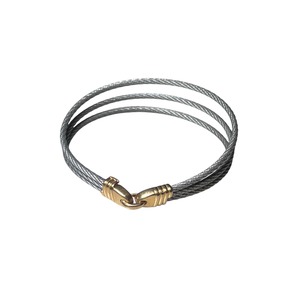 vintage FRED silver × k18 bangle " force 10 "