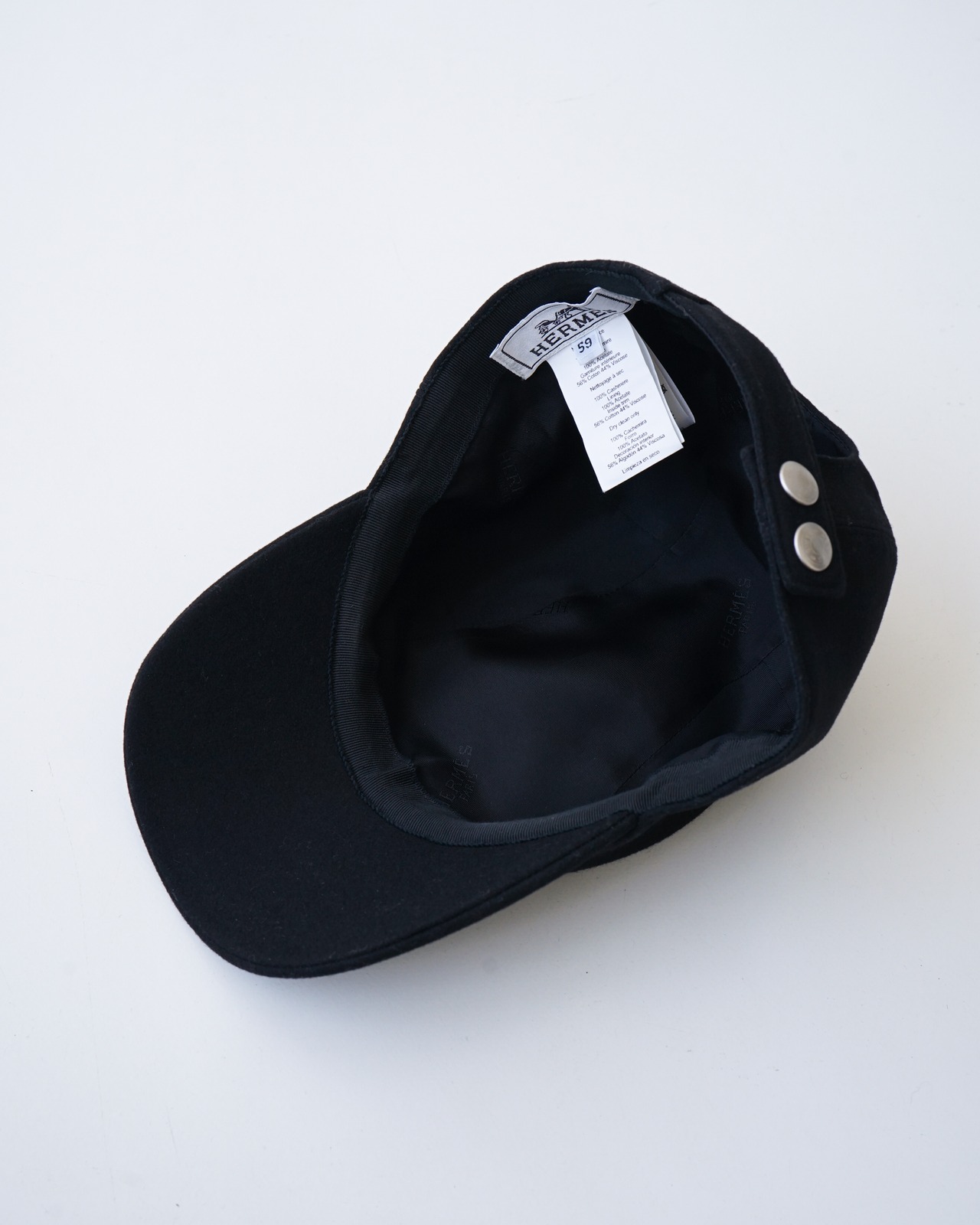 〈Hermès〉Cashmere100％ H Logo cap