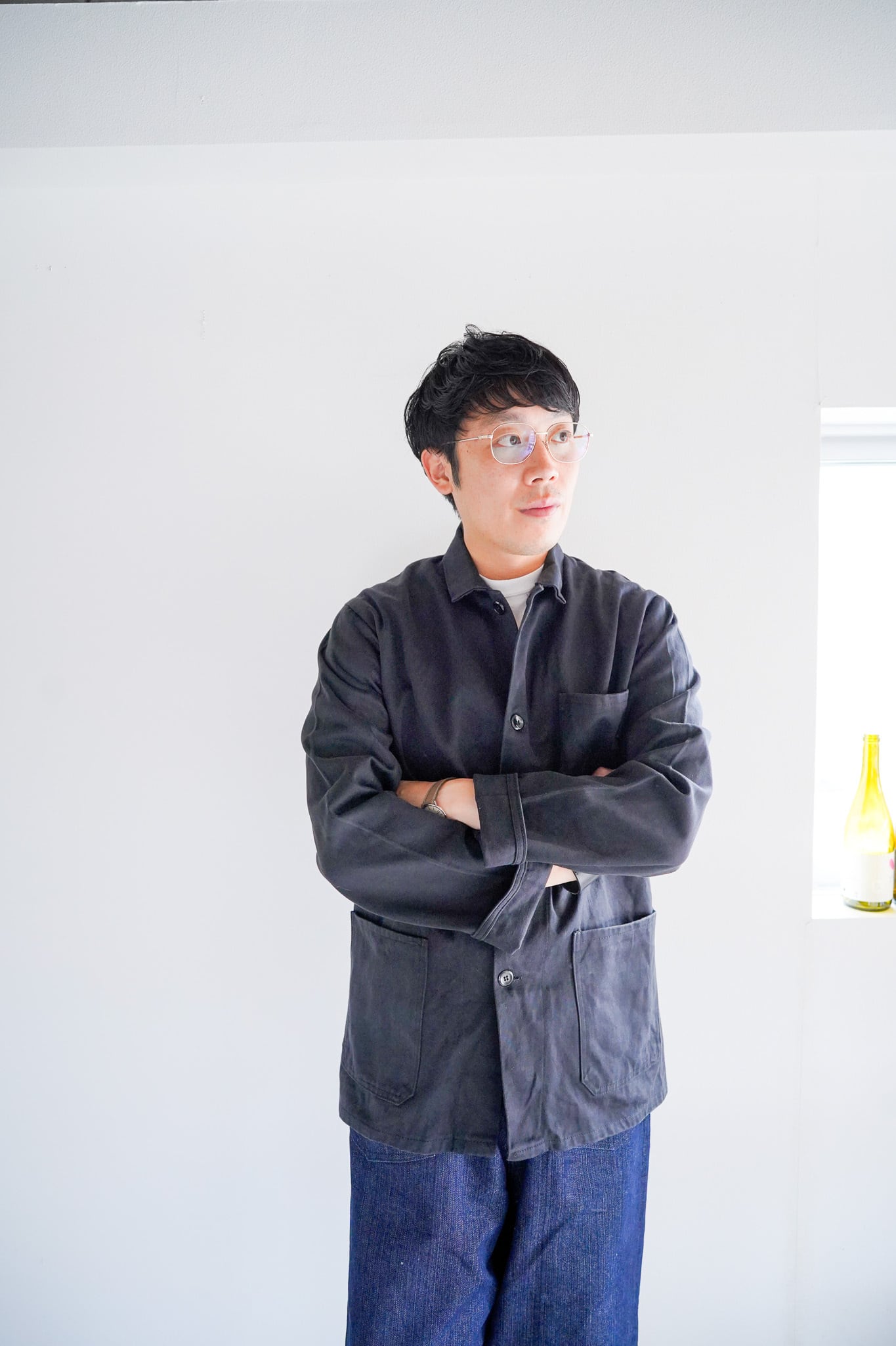 【1970s】"French Vintage"Black Moleskin French Work JKT / 6-55