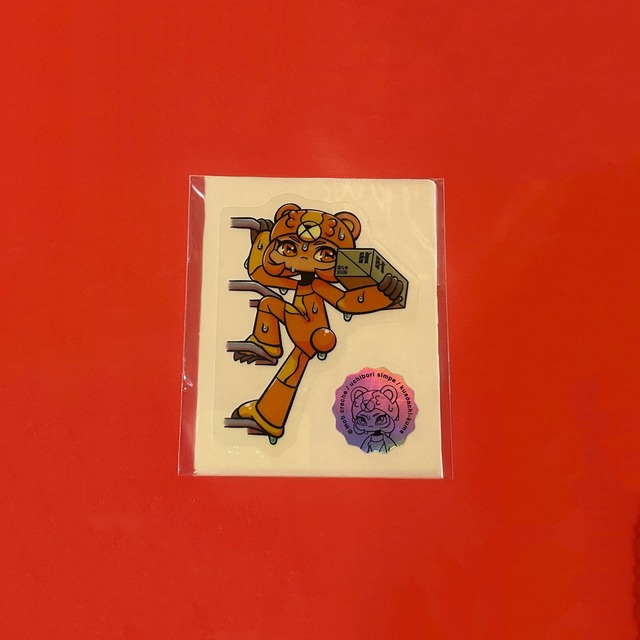 クソアチィくま　クリアステッカー