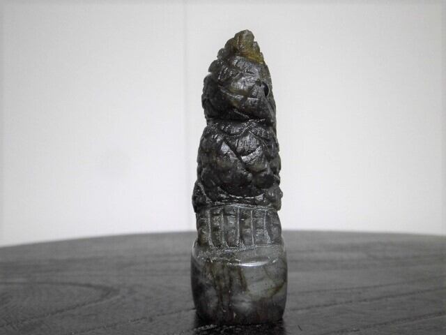 福を呼ぶ【送料無料】【高品質】ラブラドライトふくろう　no.1