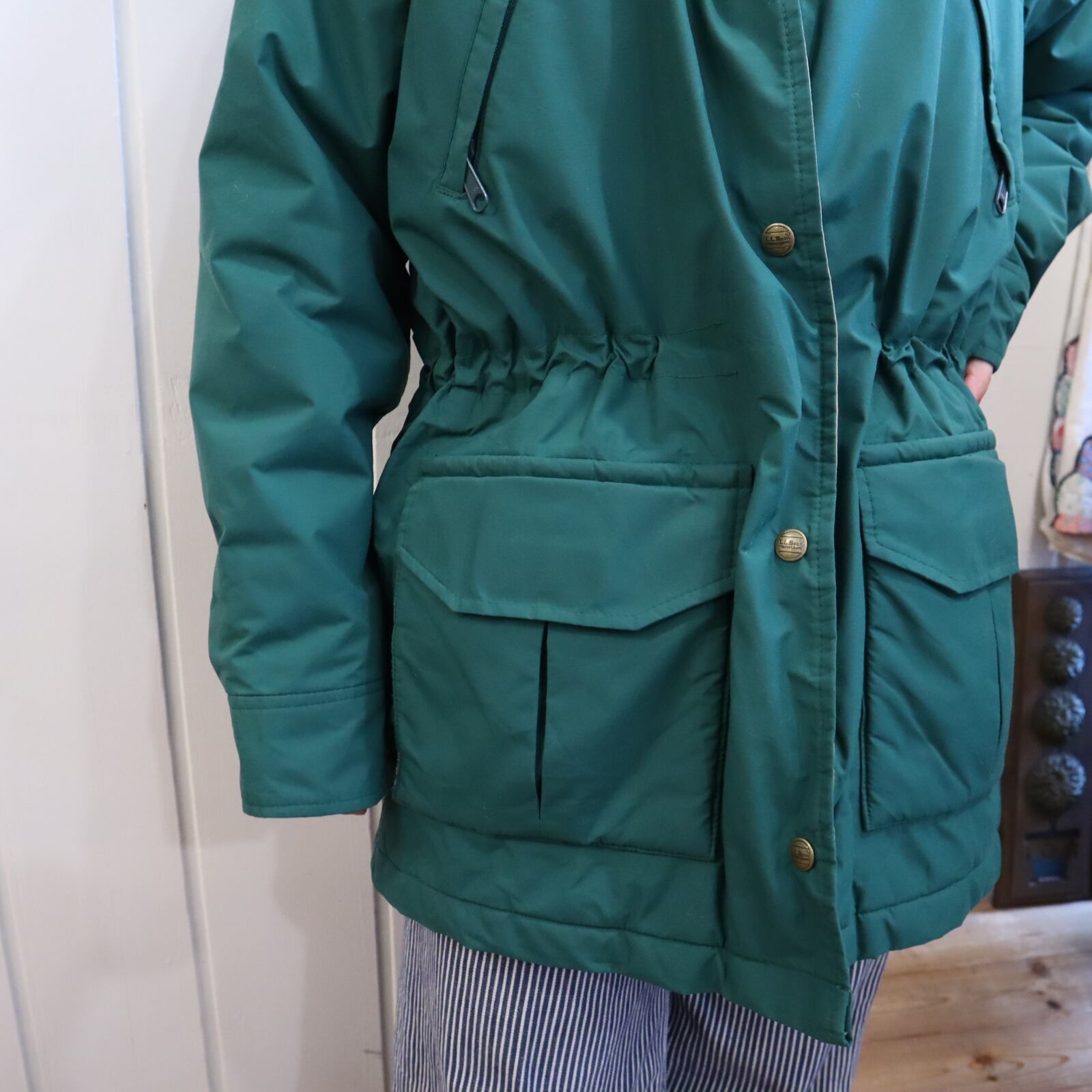 L.L.Bean green×beige maine warden's parka jacket [l-4435