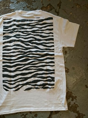 BAA COSTUME MFG."Wild Back Tee" White × Black Color