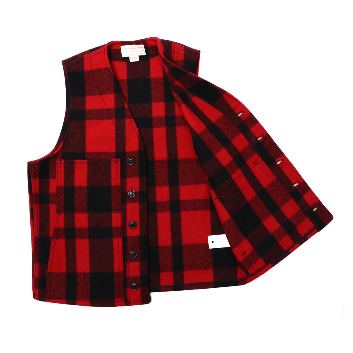 FILSON　フィルソン　ブロックチェック　ウォッシュドマック　ベスト　36 FILSON フィルソン ブロックチェック ウォッシュドマック ベスト 36