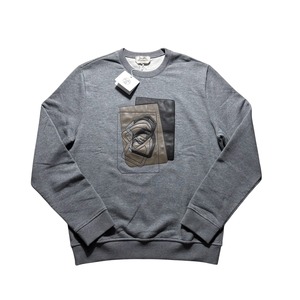 2024aw HERMES leather patch sweat pullover