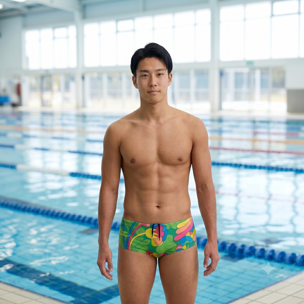 Delfina - Aqua Flora One Squared swim trunk