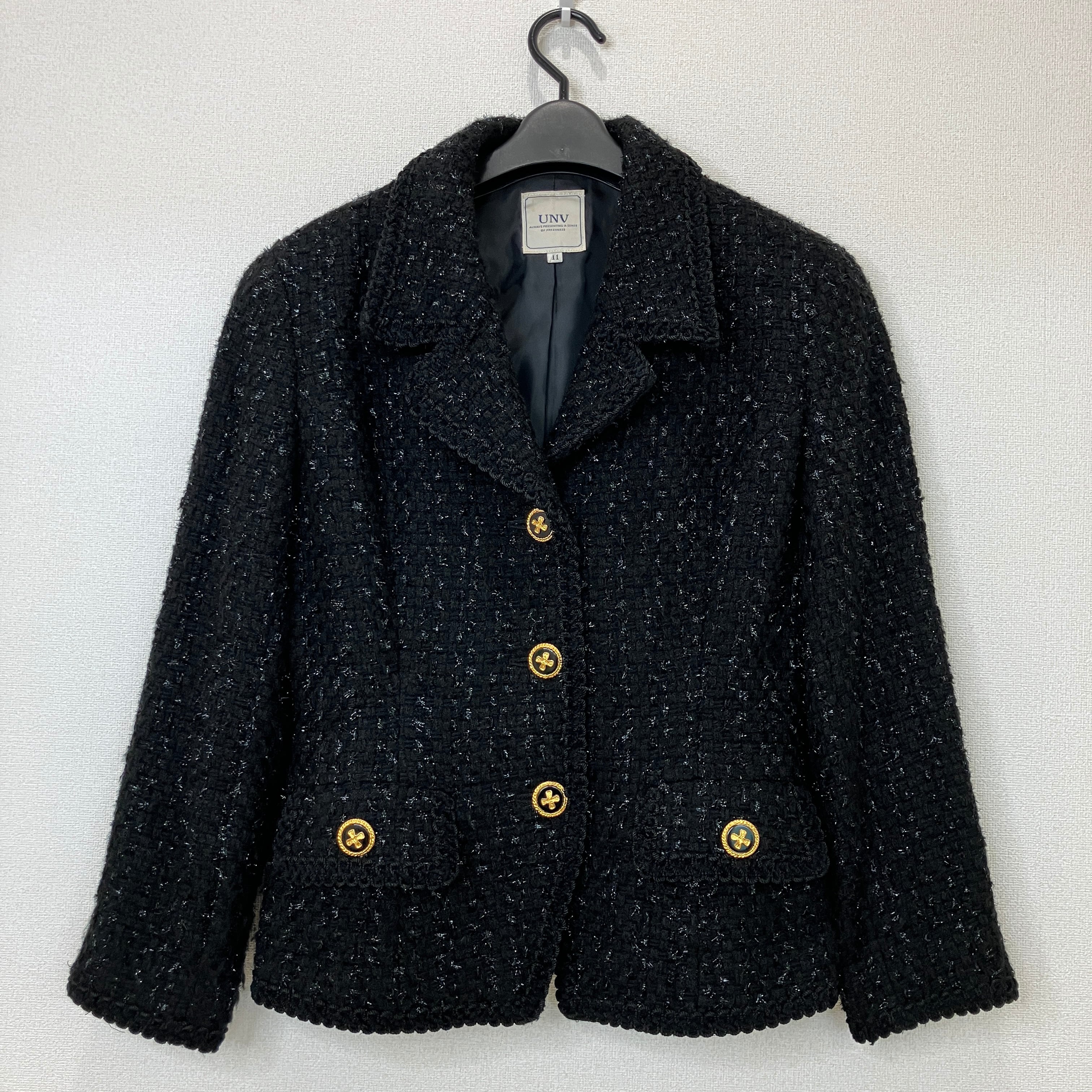 INGEBORG インゲボルグ 羊革 キルティング ジャケット 金釦 INGEBORG インゲボルグ 金ボタン 刺繍入り ダブル テーラード