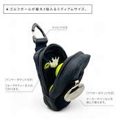 #MILITARY / モデル名:ミリタリー ゴルフボールポーチmidサイズ(ブラック)