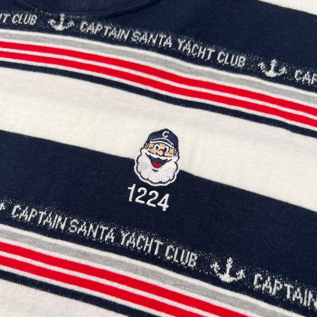 CAPTAIN SANTA キャプテンサンタ ボーダー柄 半袖Tシャツ LA /ホワイト×ホワイト×レッド×グレー/マリン/レディース