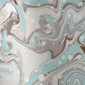 「水鏡」本墨流し柄×ドット　〜洗えるきもの（シルジェリー）〜