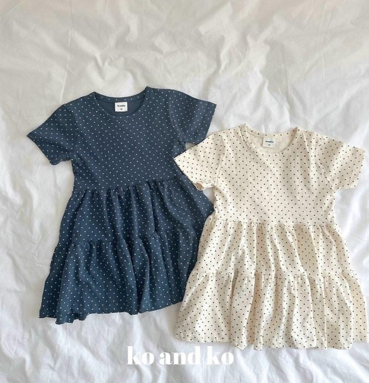 【取寄/韓国直送】Ko and Ko 26/SM ドットカンカンワンピース｜夏服｜韓国子供服