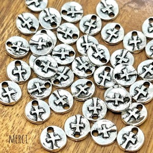 【4個】ラウンドクロスミニチャーム