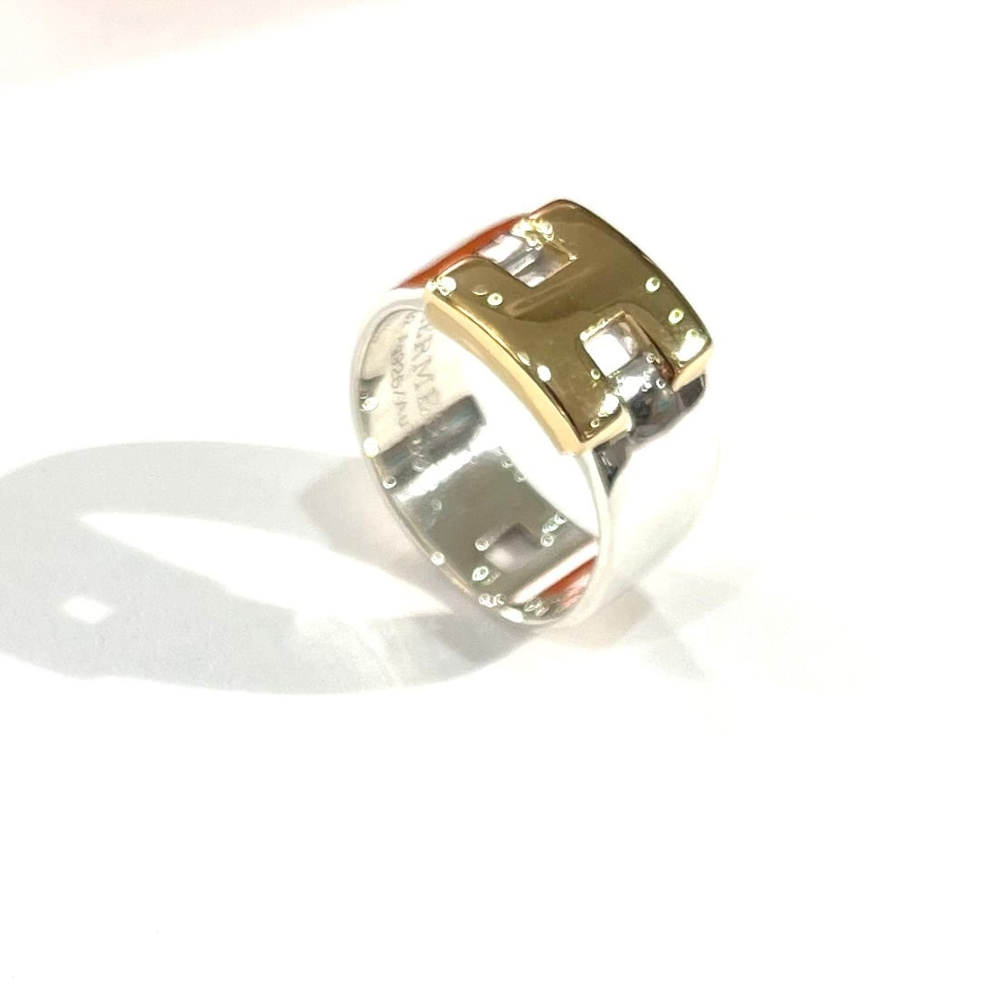 HERMÈS】【52】2886 silver925×18k 750 コンビヘラクレス リングSv925