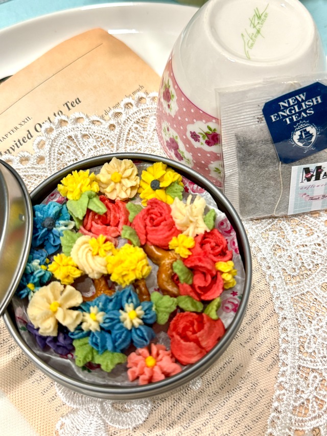 花咲く あんクッキー缶｜食べられるお花のクッキーギフト