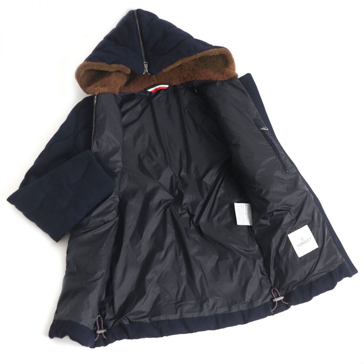 ジャケット・アウター N 良品□MONCLER/モンクレール PATRICE フード裏ムートン WZIP