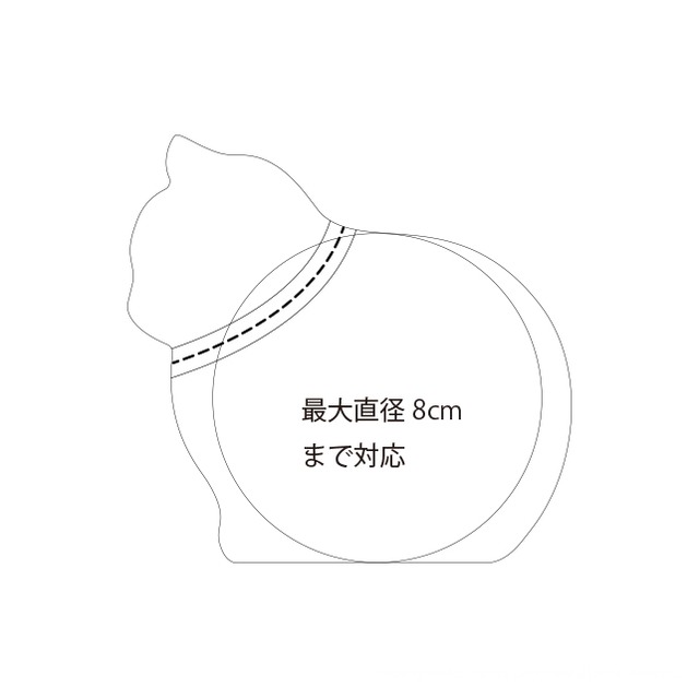 子猫のシルエットレザーコースター・グレージュ