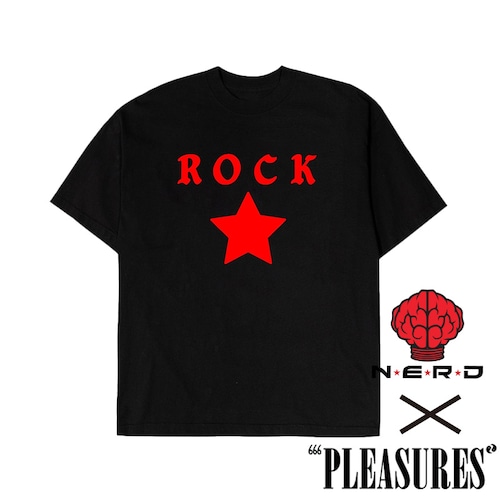 【PLEASURES/プレジャーズ×N.E.R.D.】ROCKSTAR T-SHIRT Tシャツ / BLACK セール対象外