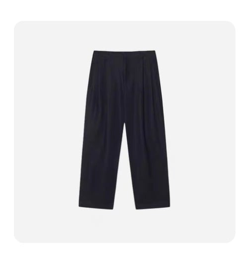 コットンワイドパンツ【ツータック】