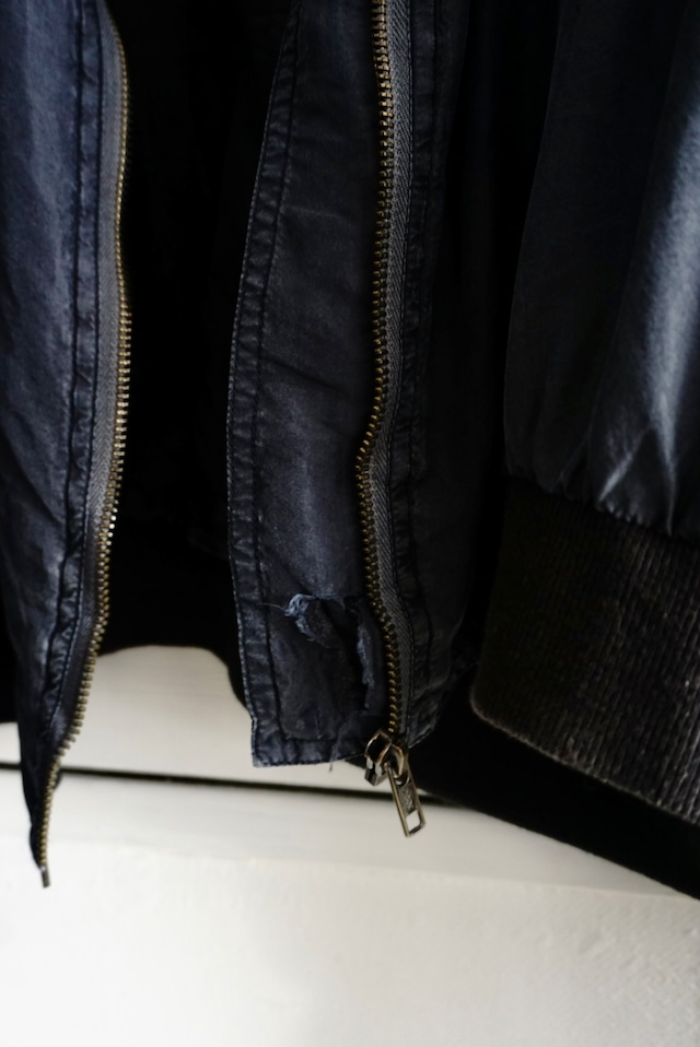C&A Navy silk blouson