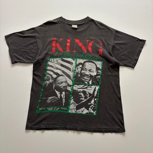 -USED- MARTIN LUTHER KING JR. T-SHIRTS -BLACK- [L]