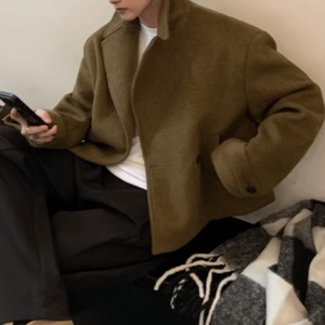 Relaxed Fit Cropped Wool Jacket（LMU0010）