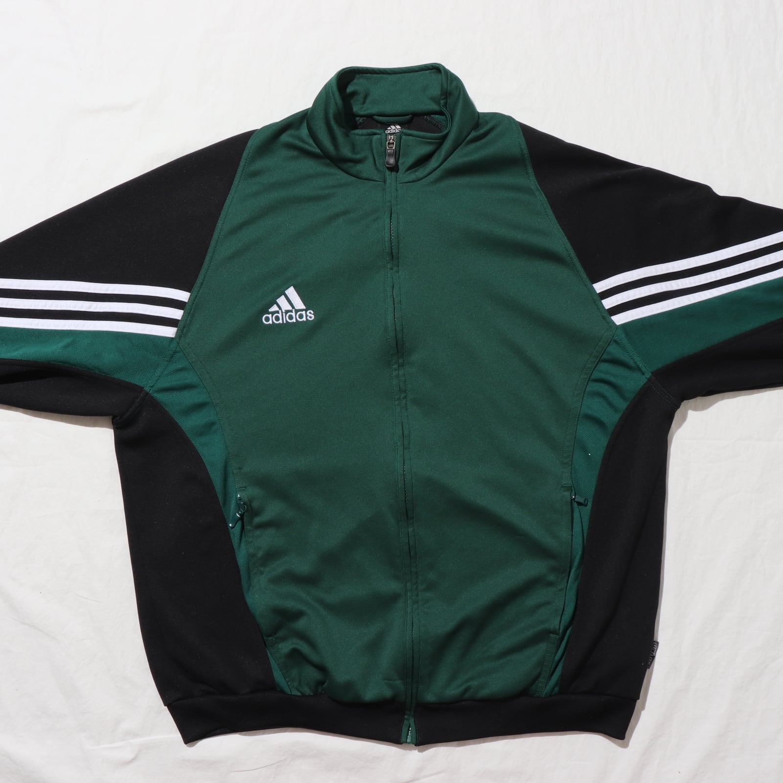 【激レアカラー 入手困難】adidas ジャージ L バイカラー 緑 紺