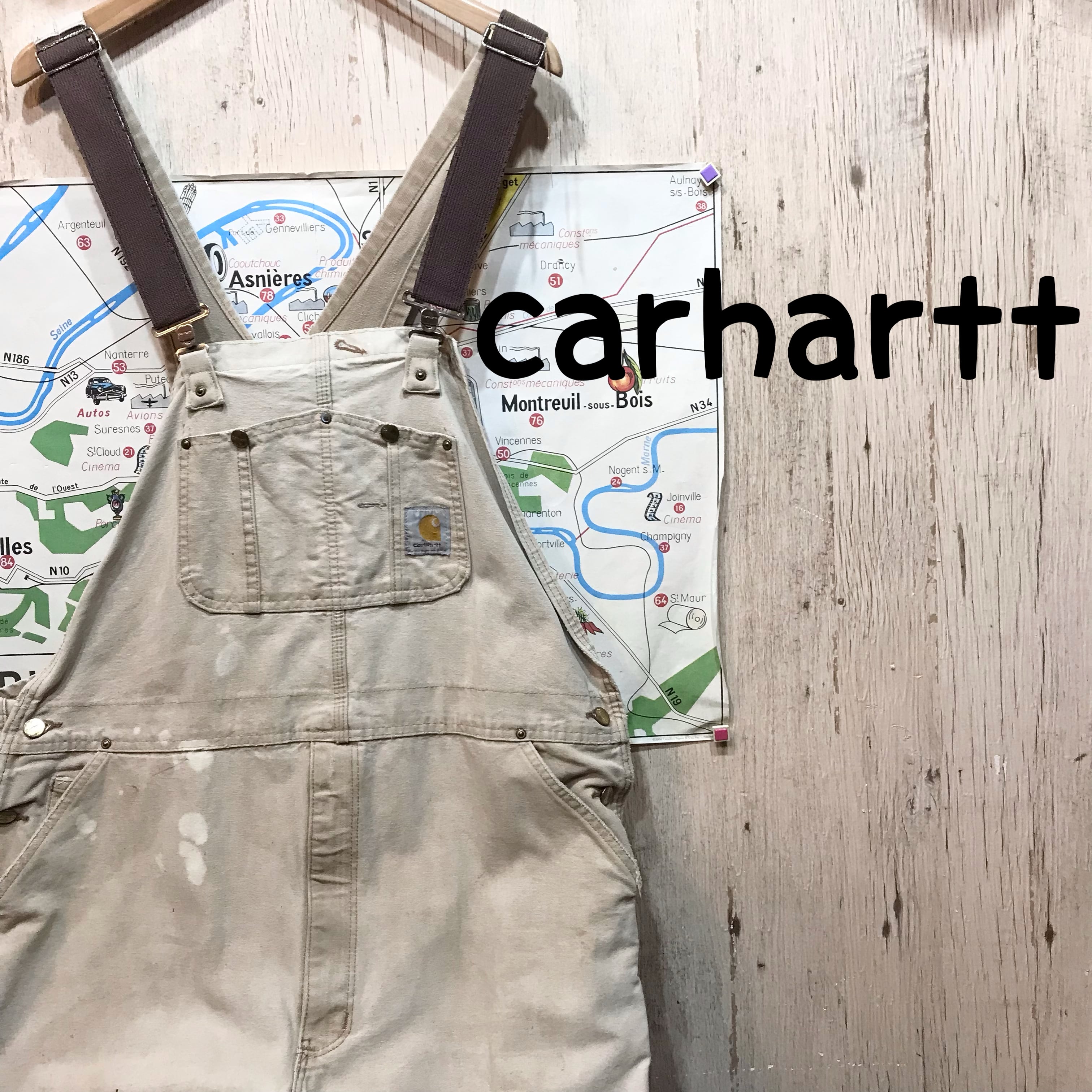 carhartt カーハート オーバーオール w44 (1111)状態 - オーバーオール