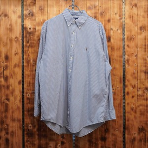 ralphlauren yarmouth 薄手 コットン ストライプ シャツ 16 1/2-34 ラルフローレン