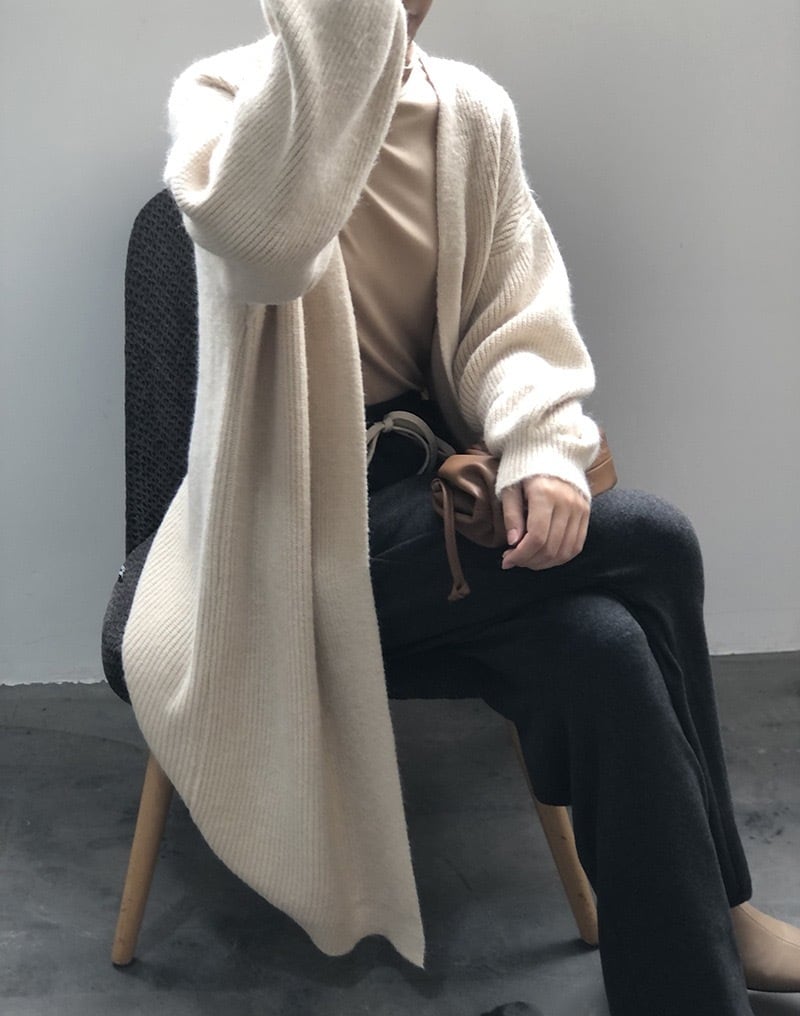 カーディガン ニット ニットカーディガン ロングカーディガン ロング丈