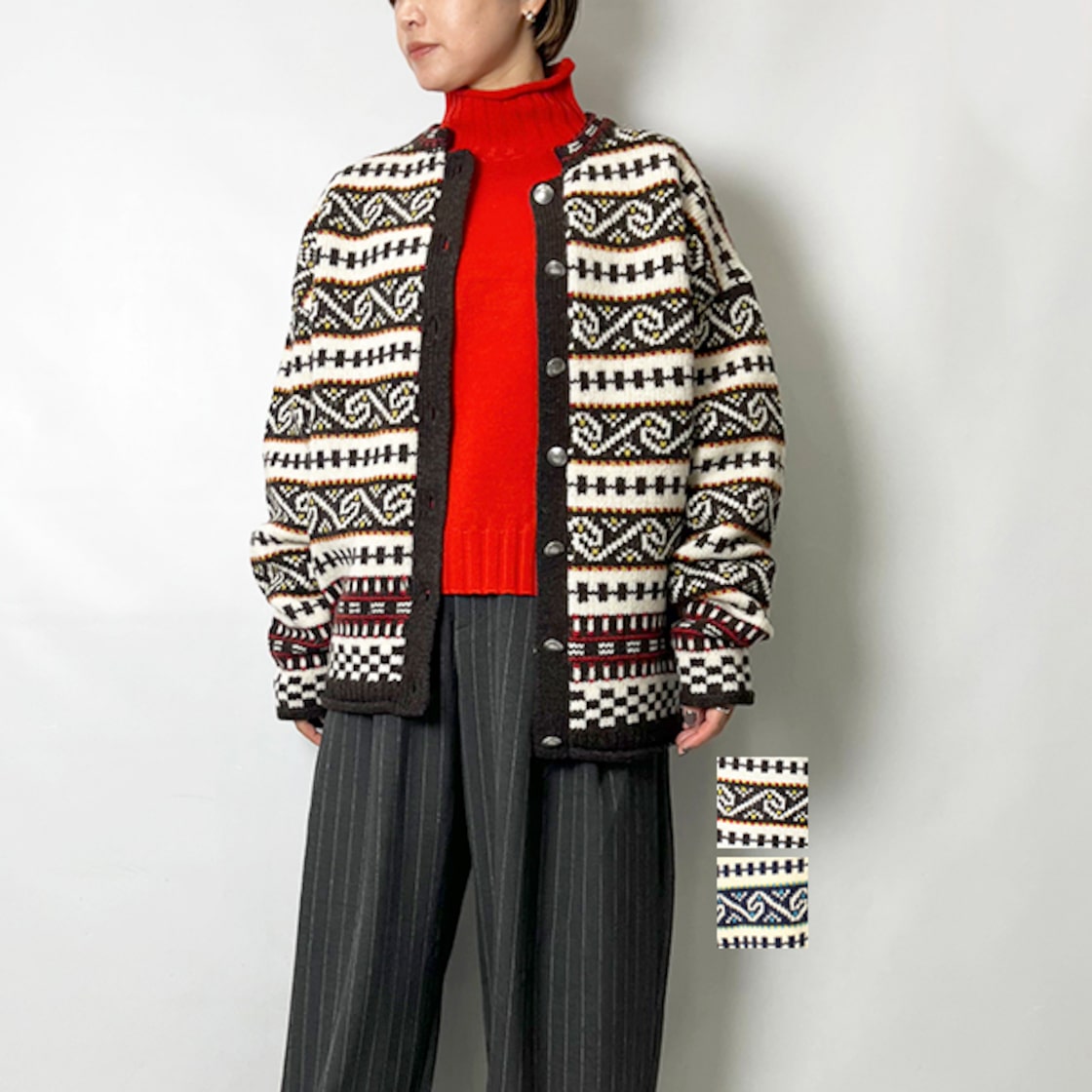 SHINZONE シンゾーン FAIR ISLE KNIT CARDIGAN 24AMSNI07 2024秋冬新作  