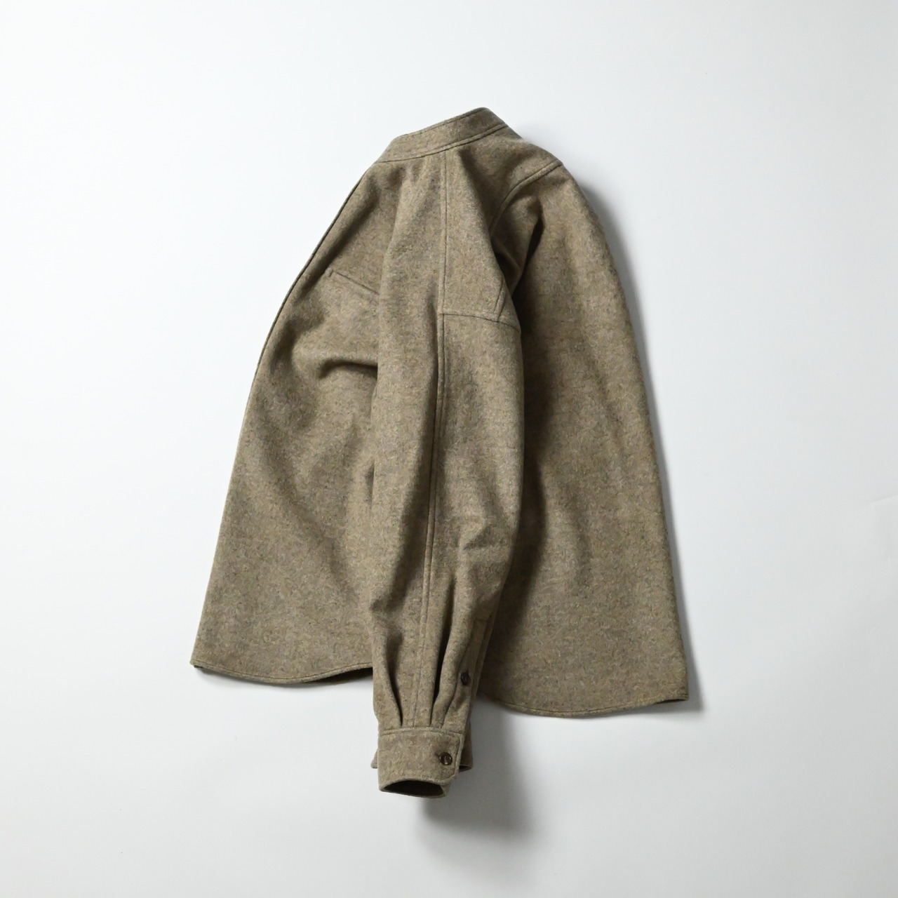 山内 / ウールシャギー・スタンドカラーシャツジャケット