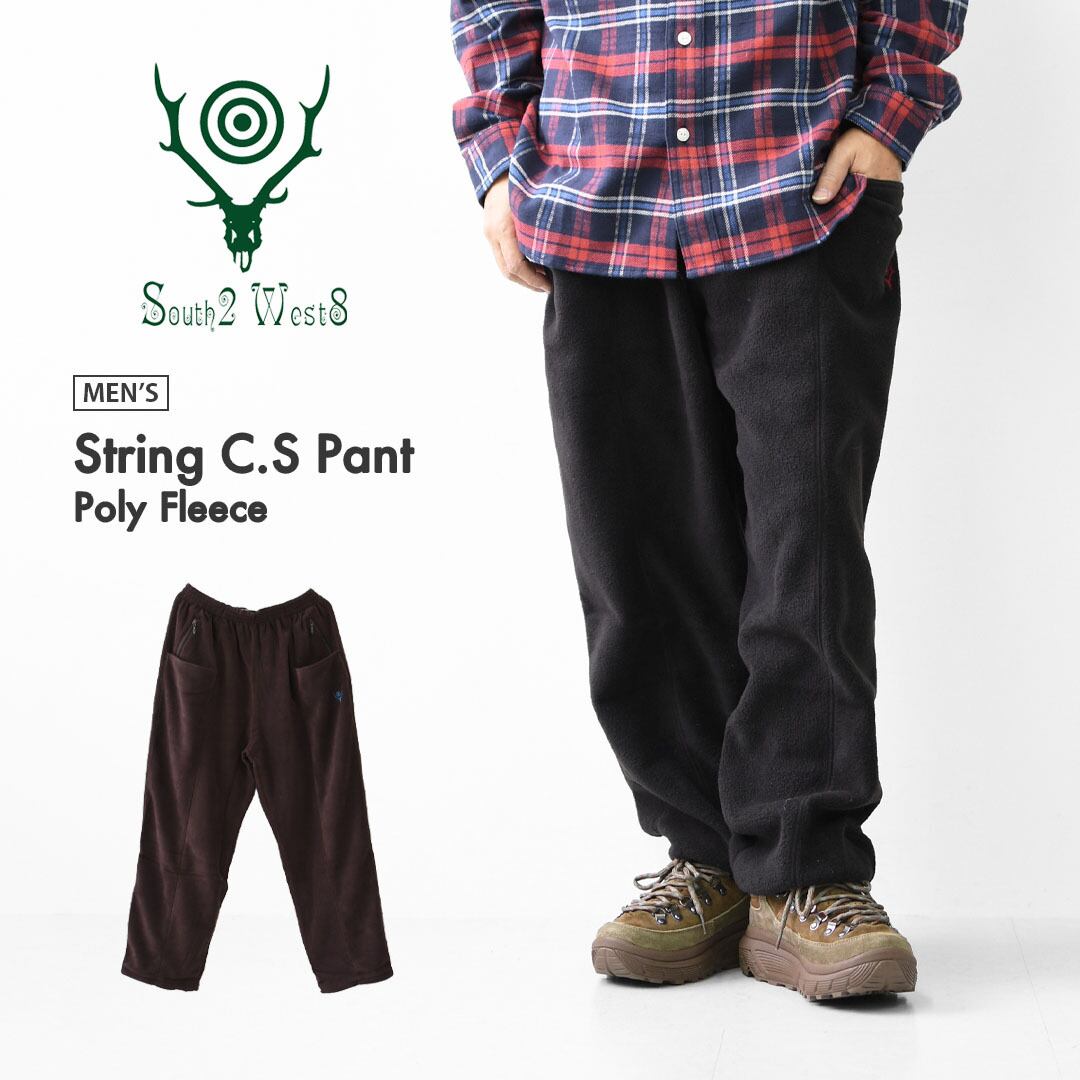SOUTH2 WEST8　フリースパンツ　ブラック　M SOUTH2 WEST8 [サウスツーウエストエイト] String C.S Pant - Poly
