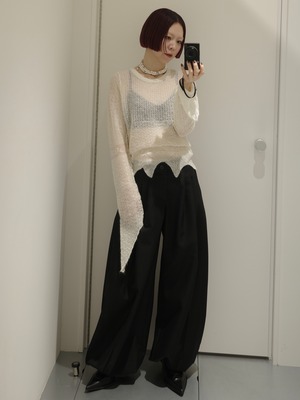 【26AW | WOMEN】JUN MIKAMI ジュン ミカミ / トップス / MOHAIR LACE PULLOVER JM26AW-25-N