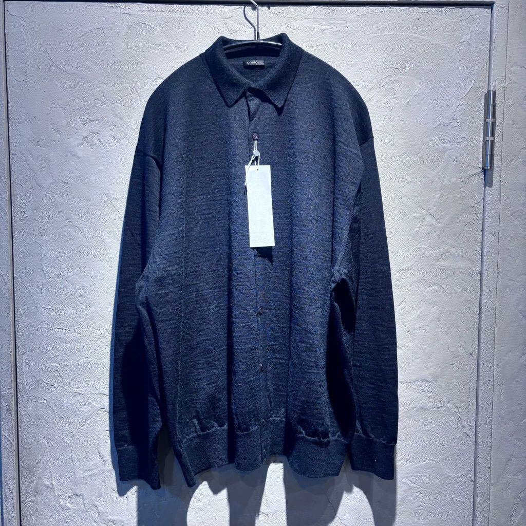 COMOLI コモリ 25AW COLLARED WOOL KNIT CARDIGAN ウール 衿つき