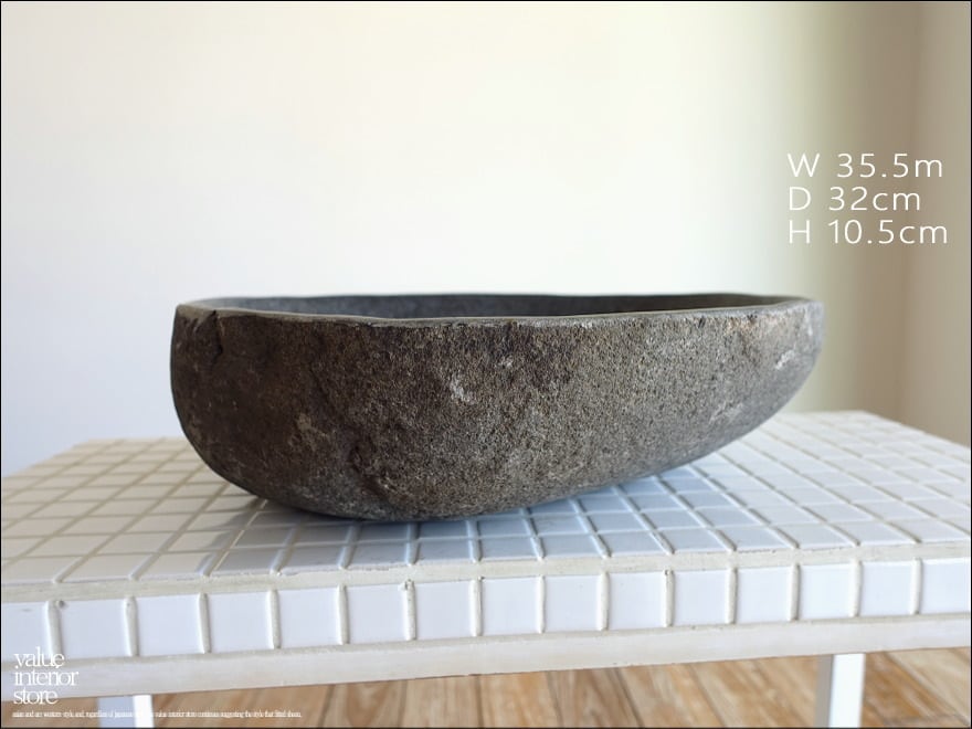 手洗鉢 自然石 洗面ボウルdoiz/S22 手洗いボウル ウォッシュボウル 手洗い器 洗面器 洗面資材 洗面材料 W35.5 x D32 x H10.5cm idawash