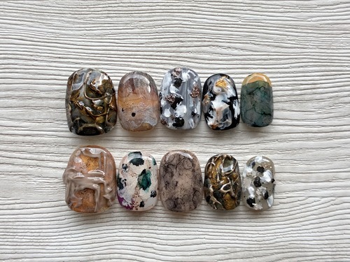 モザイクドット個性的アートネイルチップ