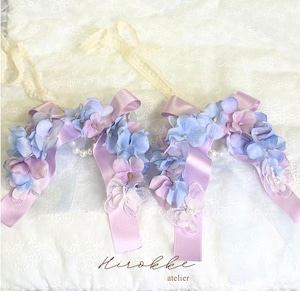 【Sサイズ/M サイズ】Milky Way Flower Ribbon お花のリボンチョーカー hirokke made