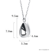 Pt900 ぷっくりドロップ（しずく） ネックレスorピアス 選べる