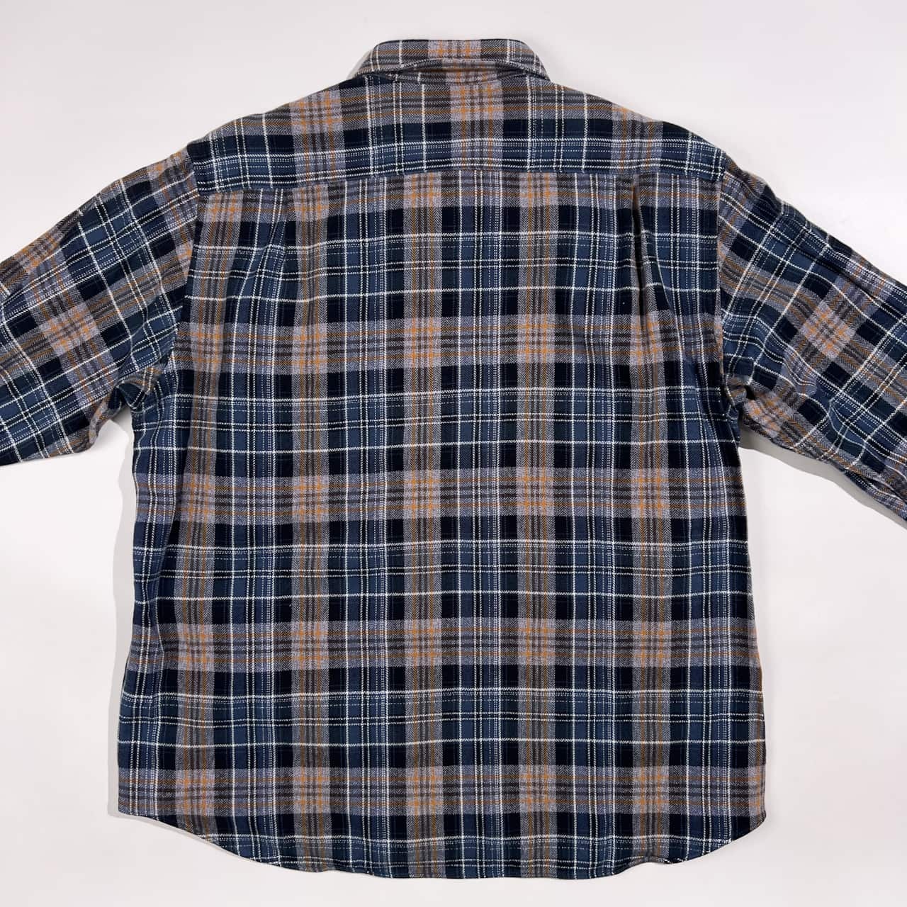 Crocodile クロコダイル チェック BD ボタンダウン 長袖 ネルシャツ LL/ブルー系 メンズ