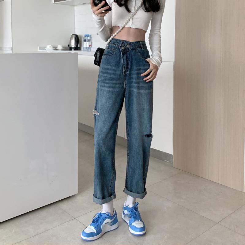 ジーンズ スプリングオータムパンツ ルーズ 春物 秋物 試着室52947149624