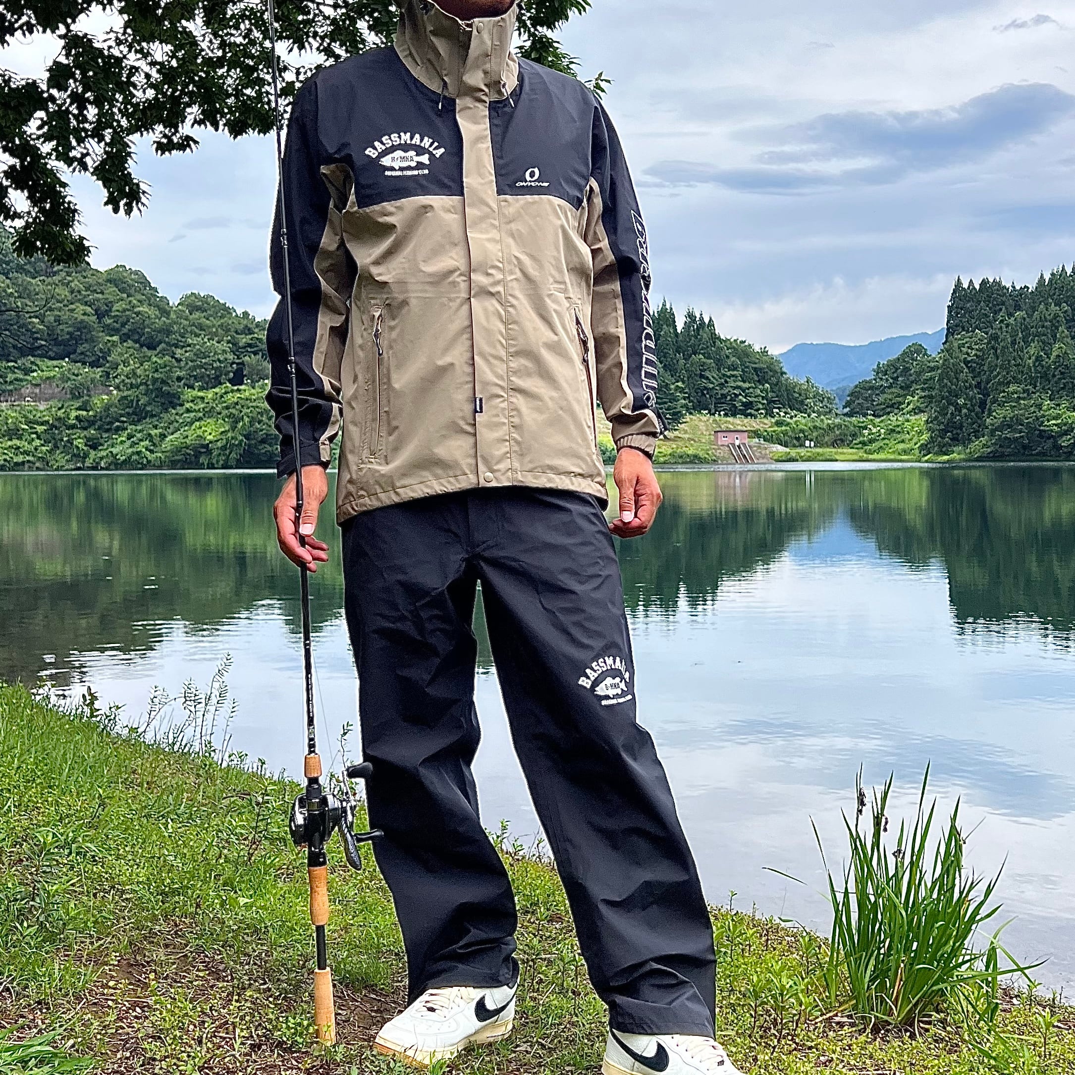 ロゴパターンBREATHTECH®3LAYERレインパンツ［BLK］ | bassmania.jp