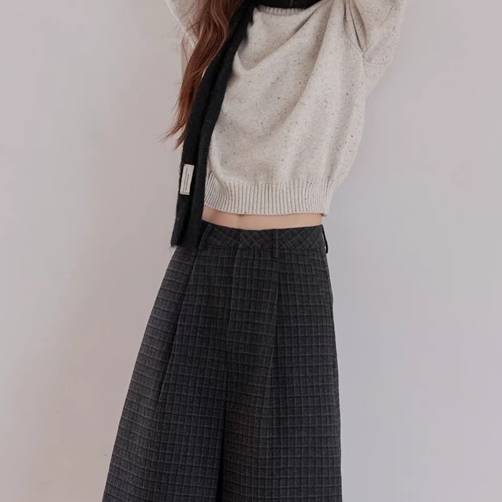 長袖 クルーネック ルーズ ニット 4color ATO0082