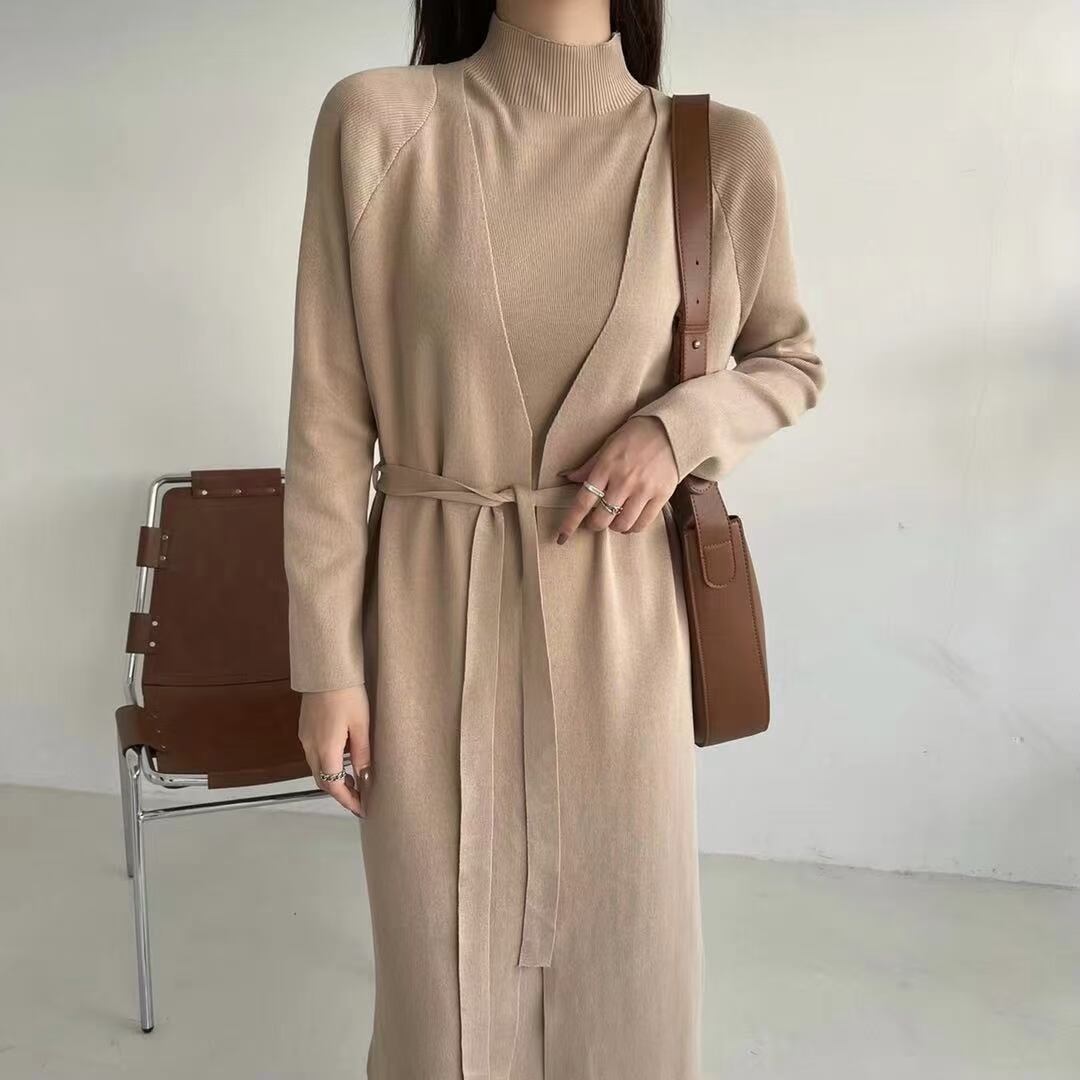 ハイネックニットワンピース(カーデset) AJ1050-1939