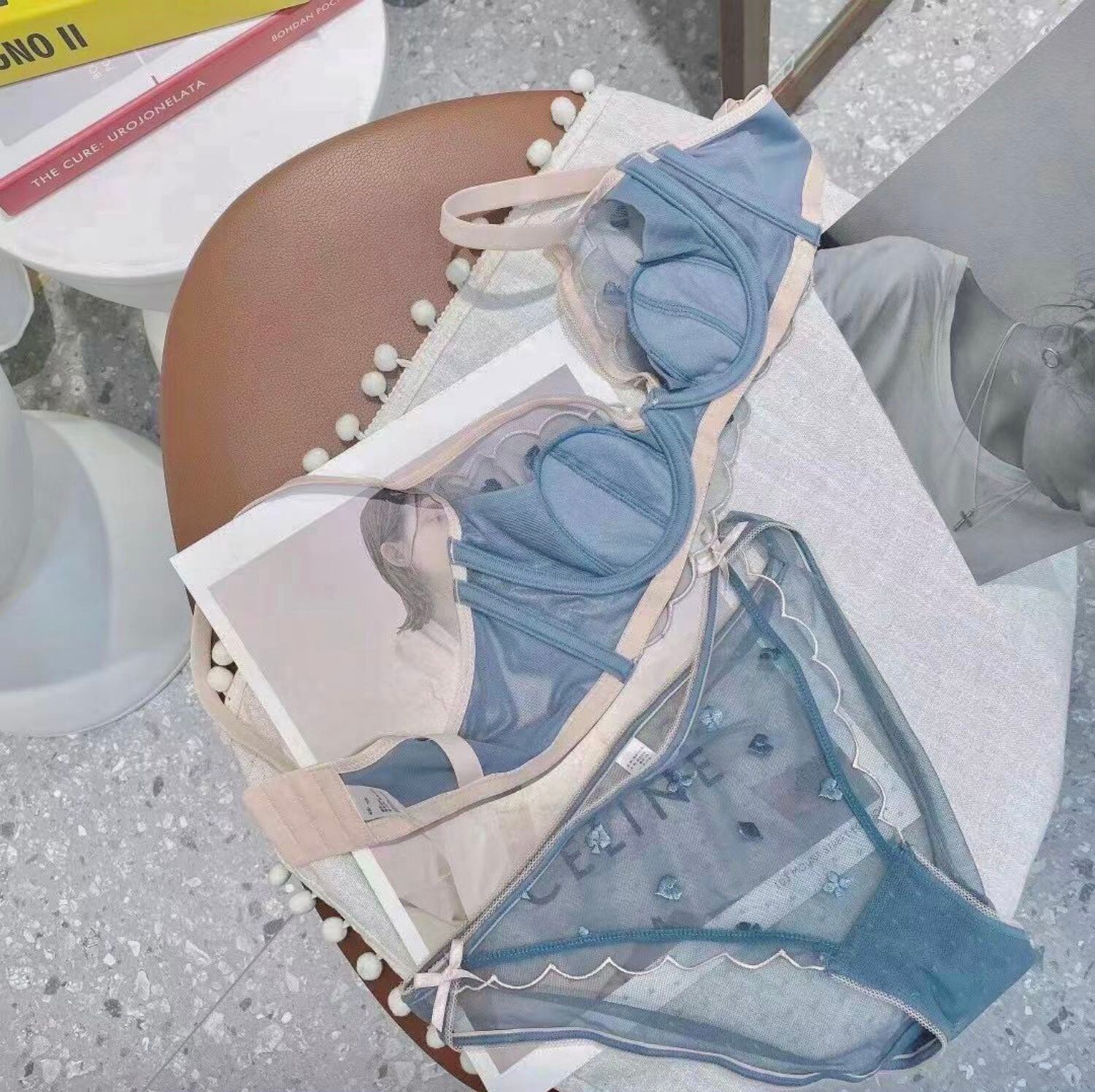 スカラップレース トランプ 刺繍 ブラセット MNT0029 大人かわいい